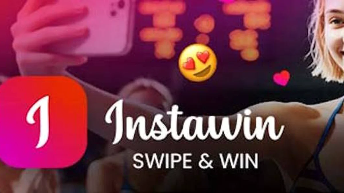 Isang visual na representasyon ng Instawin slot interface na may swipe-based na disenyo.